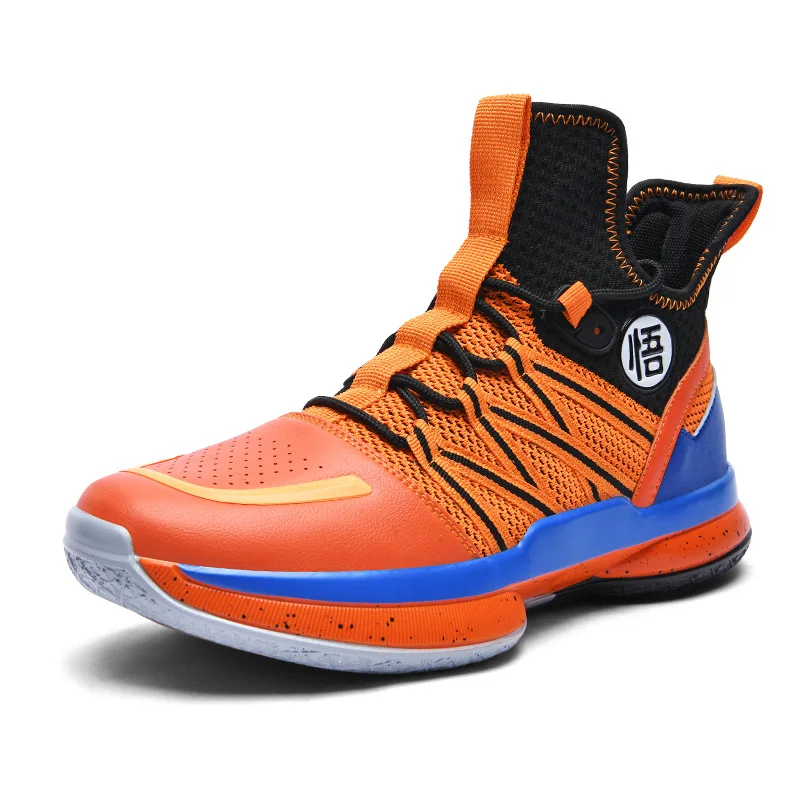 TopFight DB Wukong Orange High Top Basketball Shoes for Men Women Wearable Gym Non-slip Training Sports Shoes Kids Cushion Boots