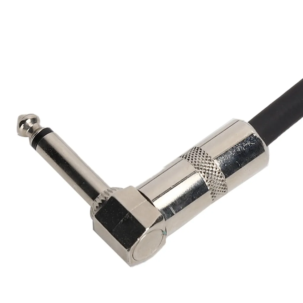 Mono 6.35mm to 6.35mm Guitar Effect Pedal Cables Right Angle Plug Pedal Cable Cord Connecting Line Cable Guitar Accessories