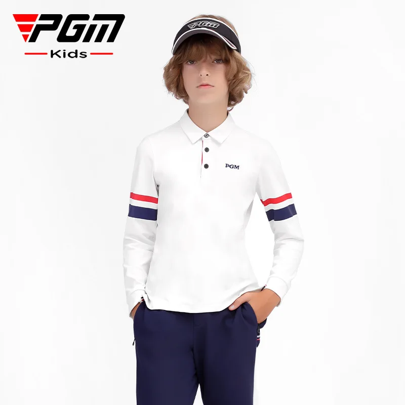 

Golf Clothing Children's Long Sleeved Pgm New Product T-shirt For Boys Autumn And Winter Youth Golf Clothing Sportswear