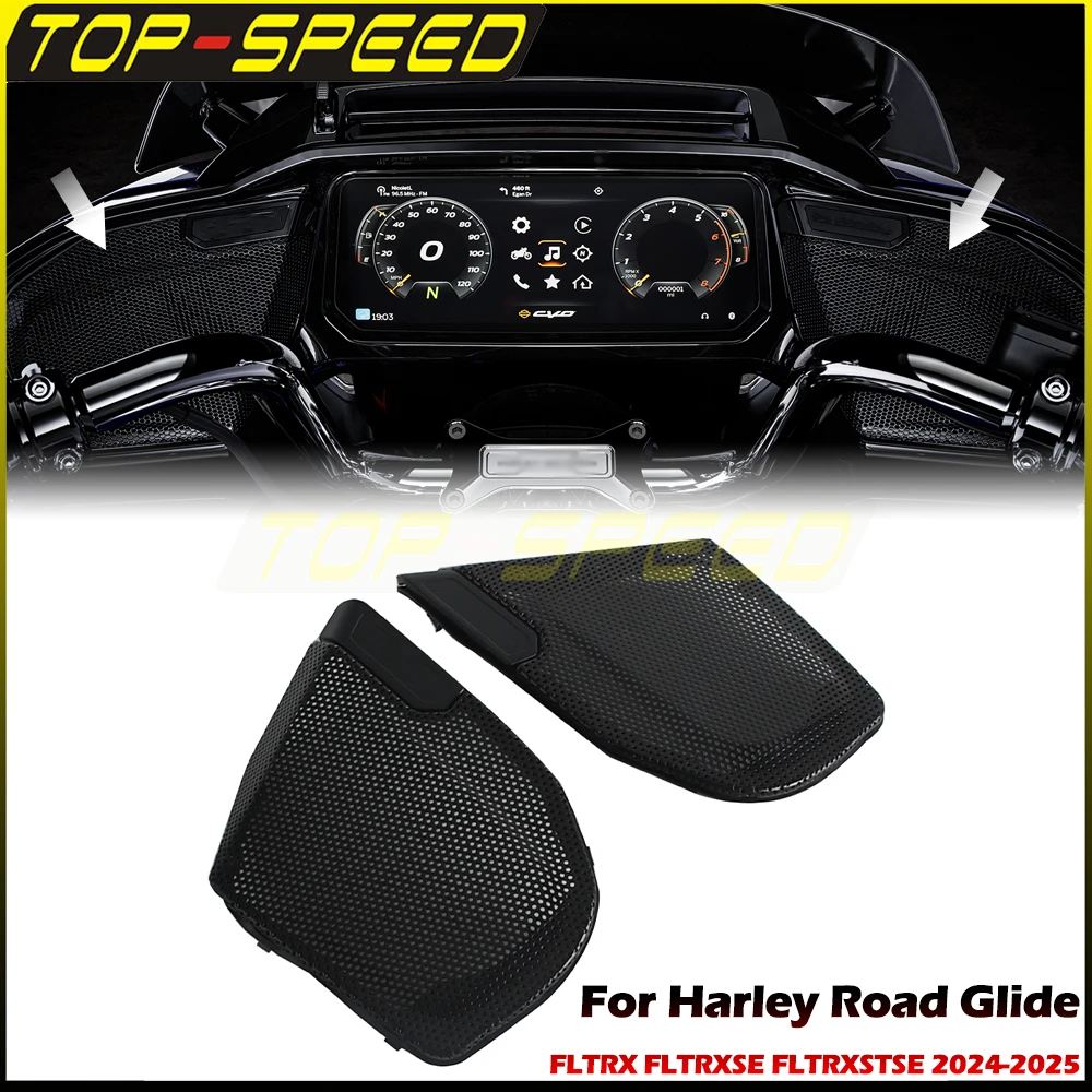 

Для Harley CVO Road Glide FLTRXSE 2023-2025 ST FLTRXSTSE 2024-25 FLTRX передний обтекатель мотоцикла, сетчатый гриль динамика, крышка динамика