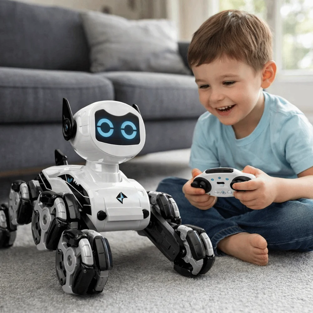 Robot-psy z 8 kołami, transformujące się podczas jazdy, wykonywające akrobacje, pojazd do driftu, zabawki dla dzieci, elektryczne pojazdy akrobacyjne 4WD, sterowane radiem 2.4G