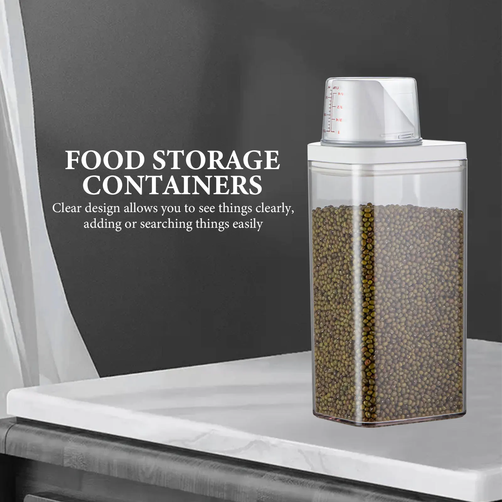 

Kitchen Storage Jar 1.5L Airtight Container For Flour Sugar Cereal Rice Dry Fruit Food Storage Pantry Organization Clear