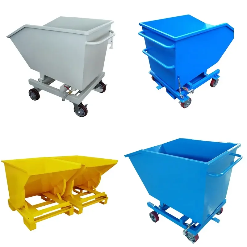 

500kg Loading Capacity Standard Movable Scrap Steel Bin Trolley Heavy Mild Steel Metal Dumpster Bin