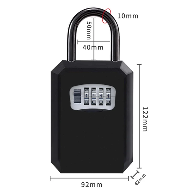 APPLIA-4Digit Code Box Wall-Mounted Password Key Box No-Drilling Required Decorative Home Use Construction Site Entrance Lock
