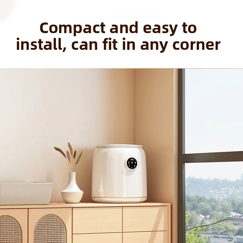 Mini Automatic Washer Dryer Combo for Underwear Socks, Portable 3-in-1 with Heating & Sterilize, Dorm Essentials