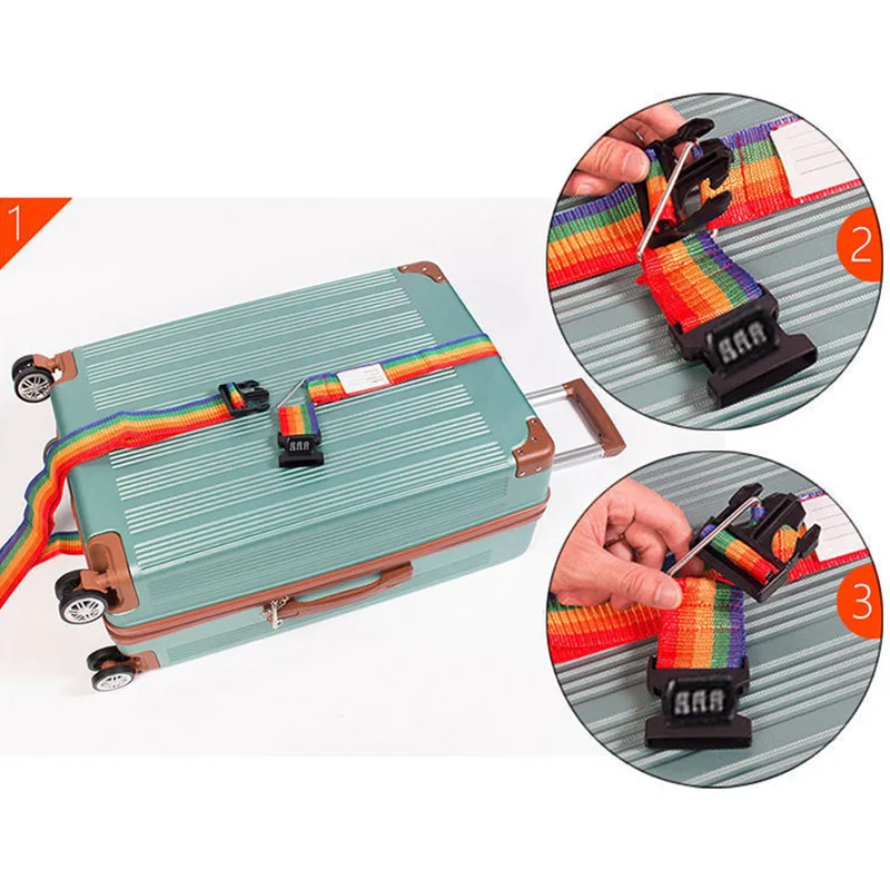 

cipher lock Travel Belt Trolley Seat Belt Luggage Packing Box Cross Strap Suitcase Packing Seat Belt Reinforced Adjustable Strap