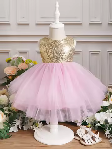 Spring and Summer Baby and Toddler Evening Dress Puffy Skirt Dress