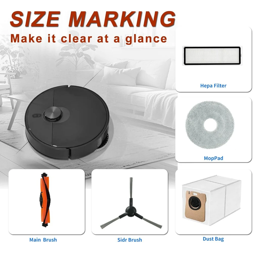 Förderung! Für Xiaomi X20 Max, X20 Pro Staubsauger Teile Wichtigsten Seite Pinsel Hepa-Filter Mopp Tuch Staub Taschen