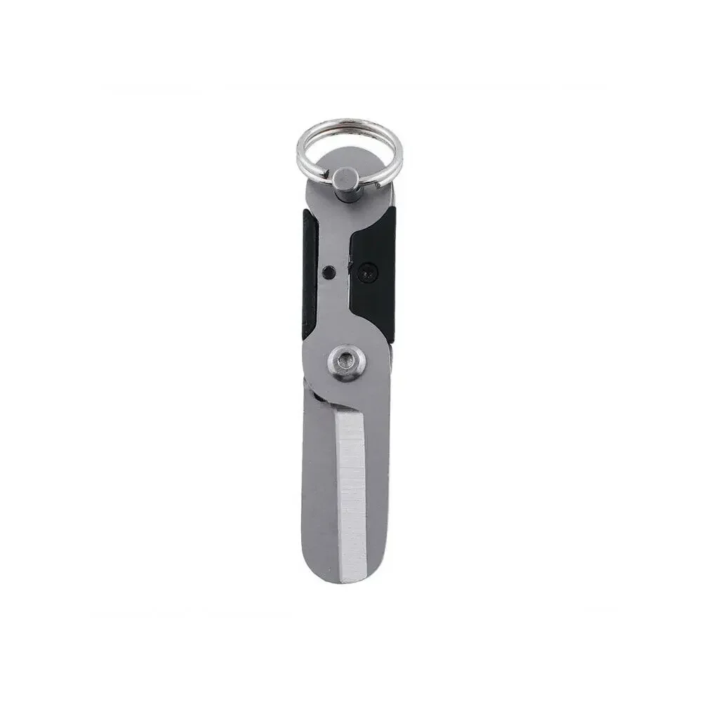 Imagem -04 - Krachtige Mini Gadget de Sobrevivência Chaveiro Tesoura Engrenagem Bolso Anel Dobre Cortador de Tesoura Primavera Edc