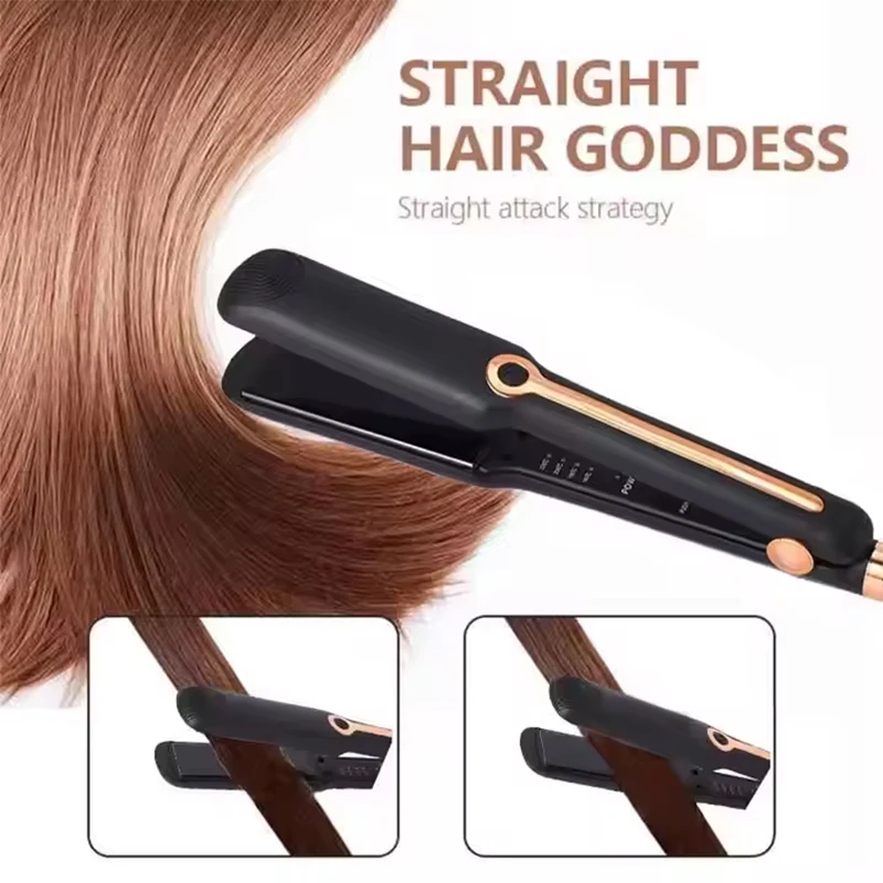 

Portable hair straightener, beautiful hair straightening comb, flat iron titanium plate type hair straightener, quick heating
