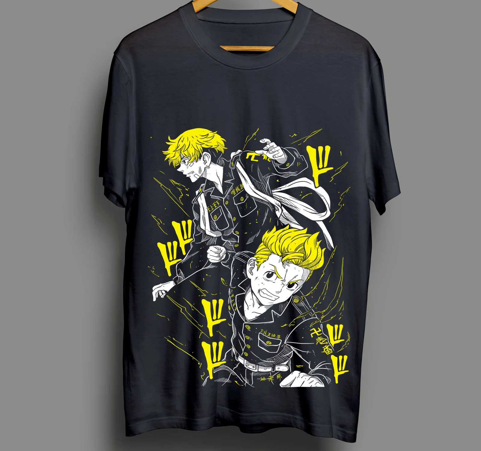 Chifuyu Matsuno T-Shirt Tokyo Revengers Anime Mikey Draken Takemichi Black Shirt