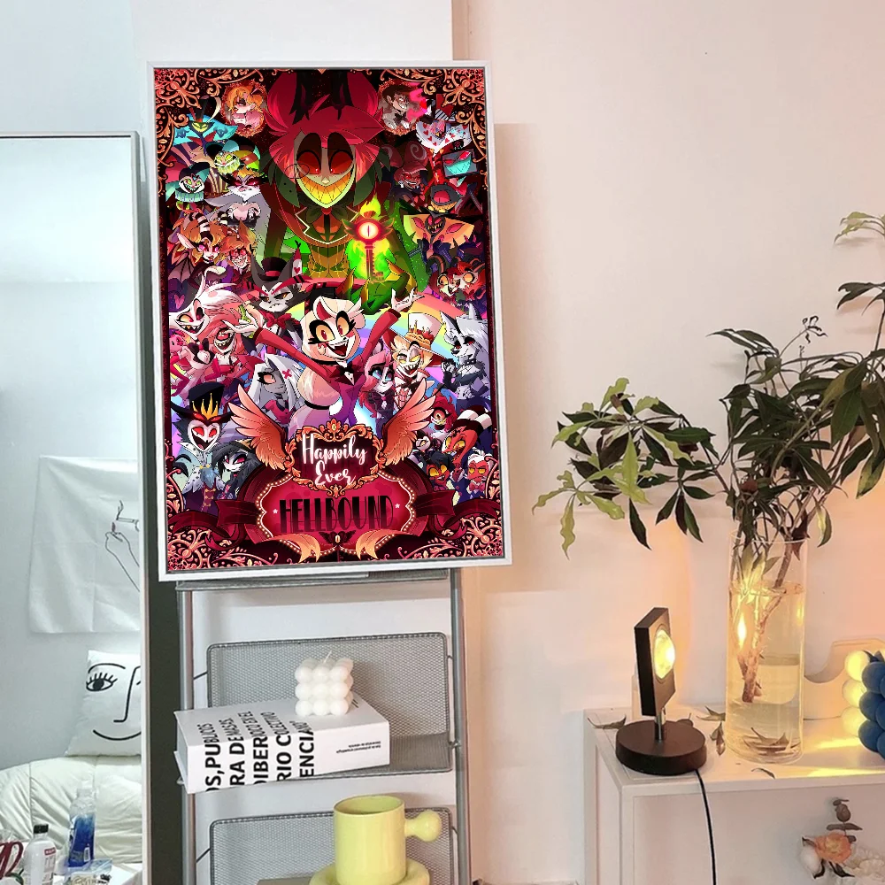 H-Hazbin Amine Hotels الكرتون الفيلم الكلاسيكي الملصقات خمر غرفة بار مقهى ديكور ملصقات جدار اللوحة