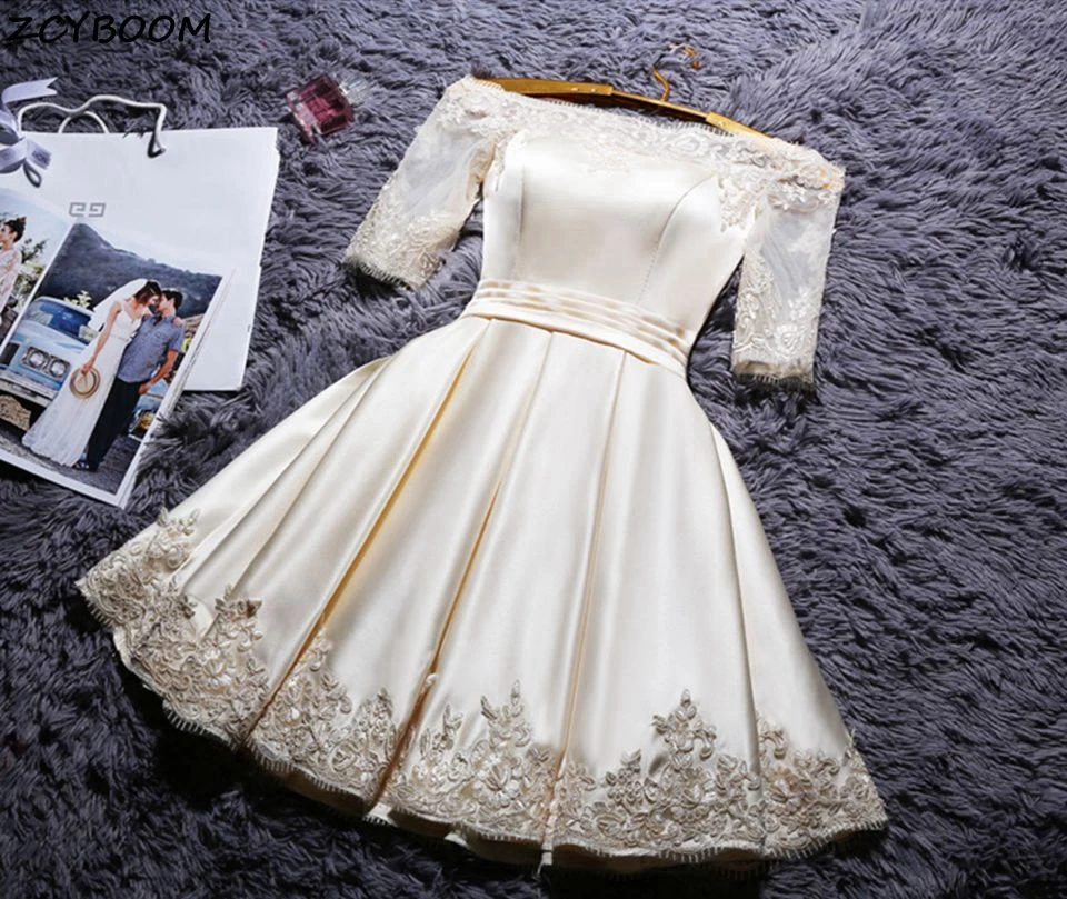 

Коктейльные платья цвета шампанского 2025 с вырезом лодочкой, вечернее женское платье для выпускного вечера, короткие элегантные выпускные вечерние платья для выпускного вечера