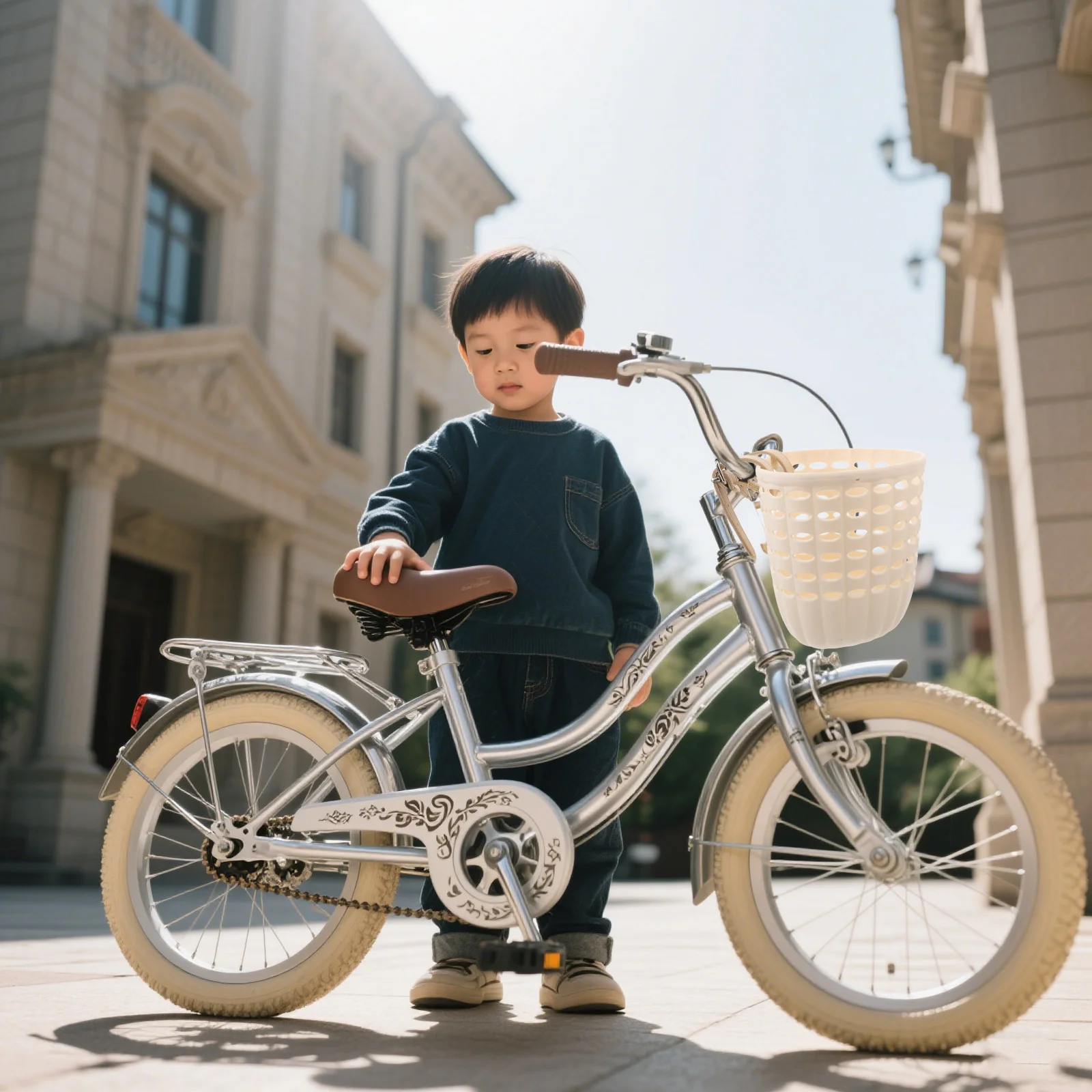 2Pcs Kids Bike Basket Plastic Front Handlebar Bicycle Scooter Tricycle Accessories for Outdoor Cycling Storage Convenience