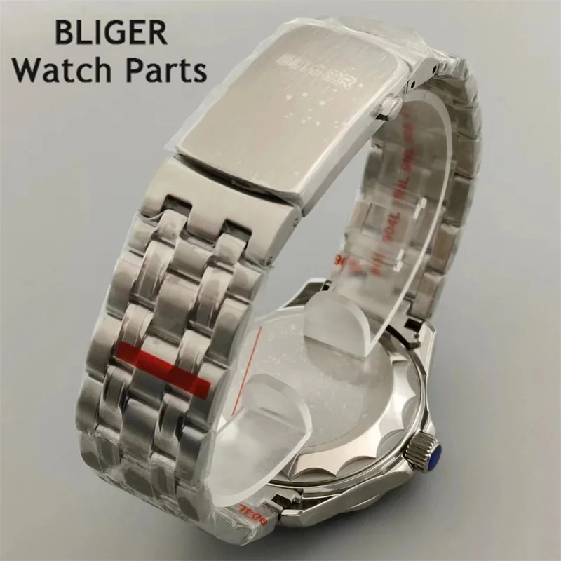 Bliger 41mm automatische mechanische Herren uhr grünes Zifferblatt Keramik Lünette leuchtend 10atm wasserdichte mechanische Armbanduhr 3 Uhr