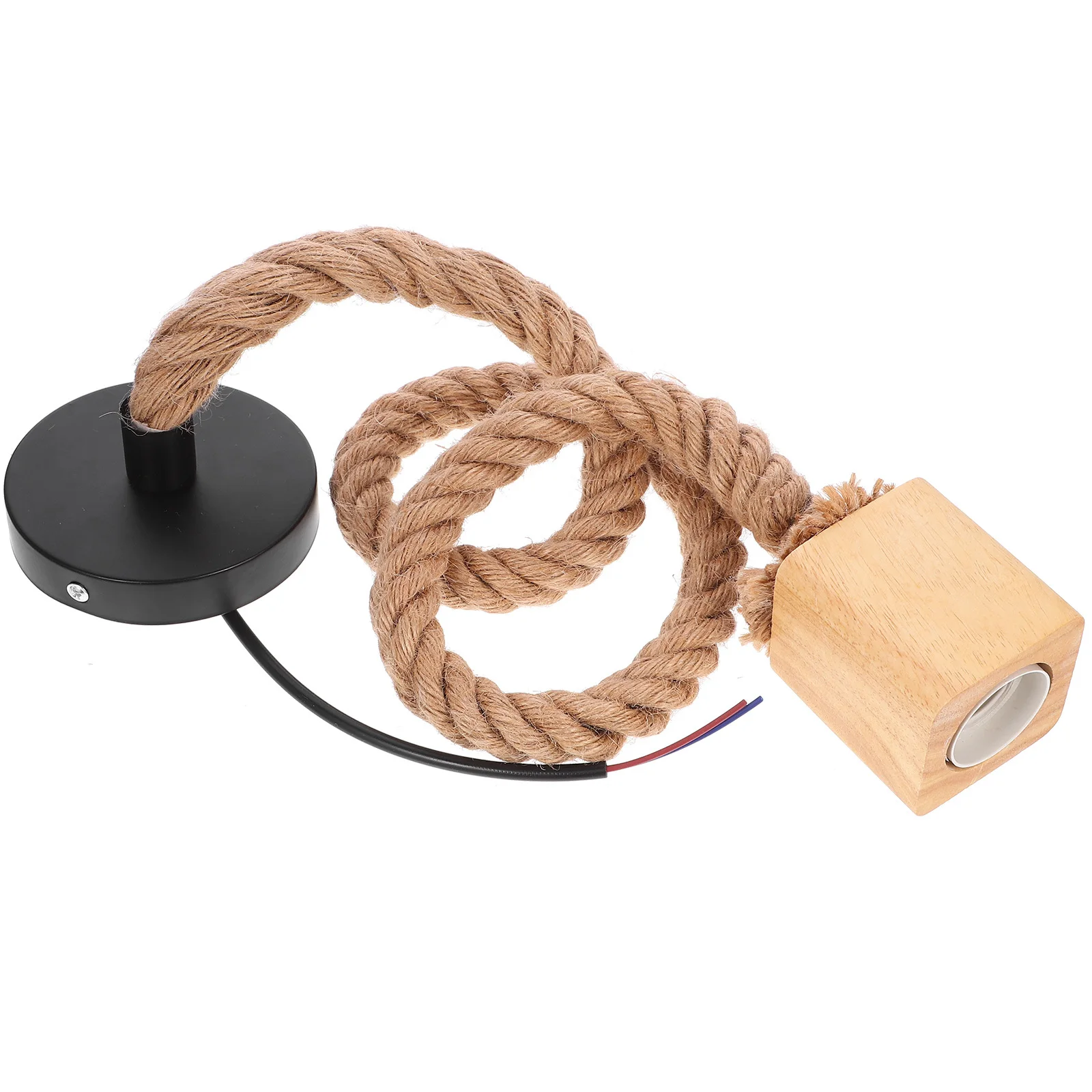 

Vintage Bulb Holder Wooden Art Pendant Light Cord Lamp Sockets Rustic Natural Feel Living Room Bedroom Lighting Supply