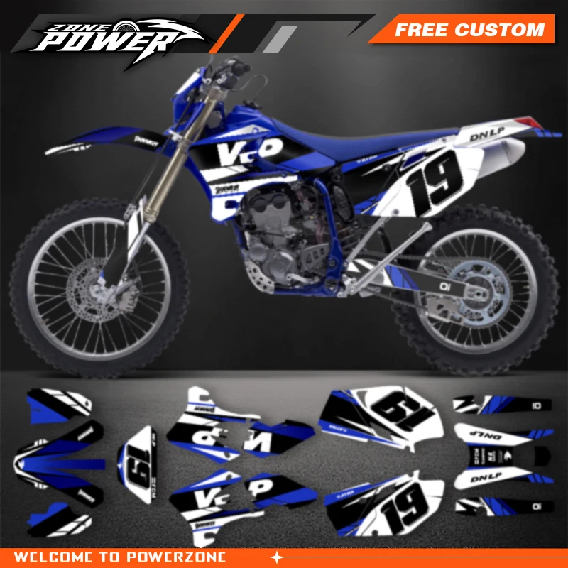 

Powerzone For YAMAHA 2006 2005 2004 2003 WRF250 WRF450 WRF 250 450 Graphics Decals Stickers Kits Motorcycle Background 07