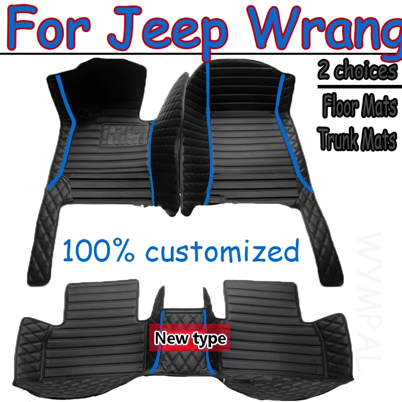 

Car floor mats for Jeep Wrangler（FOUR DOOR）2011 2012 2013 2014 2015 2016 2017 Custom auto foot Pads automobile