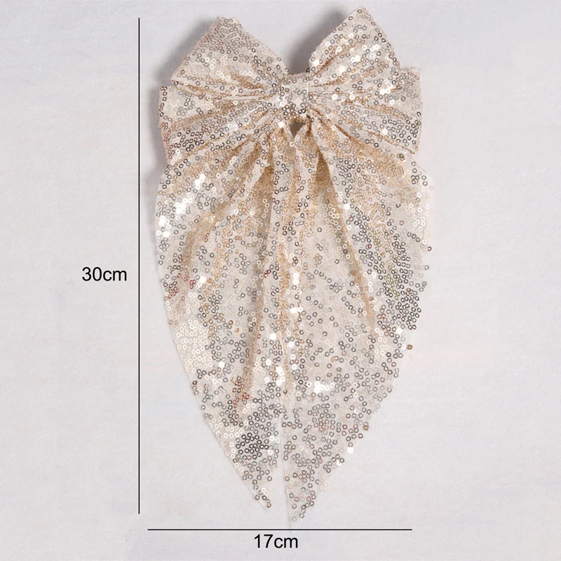 ncmama Big Bows Sequins Hair Clip For Women Fashion Girls Handmade Bowknot Hairpins Ladies Barrette Headwear Hair Accessories