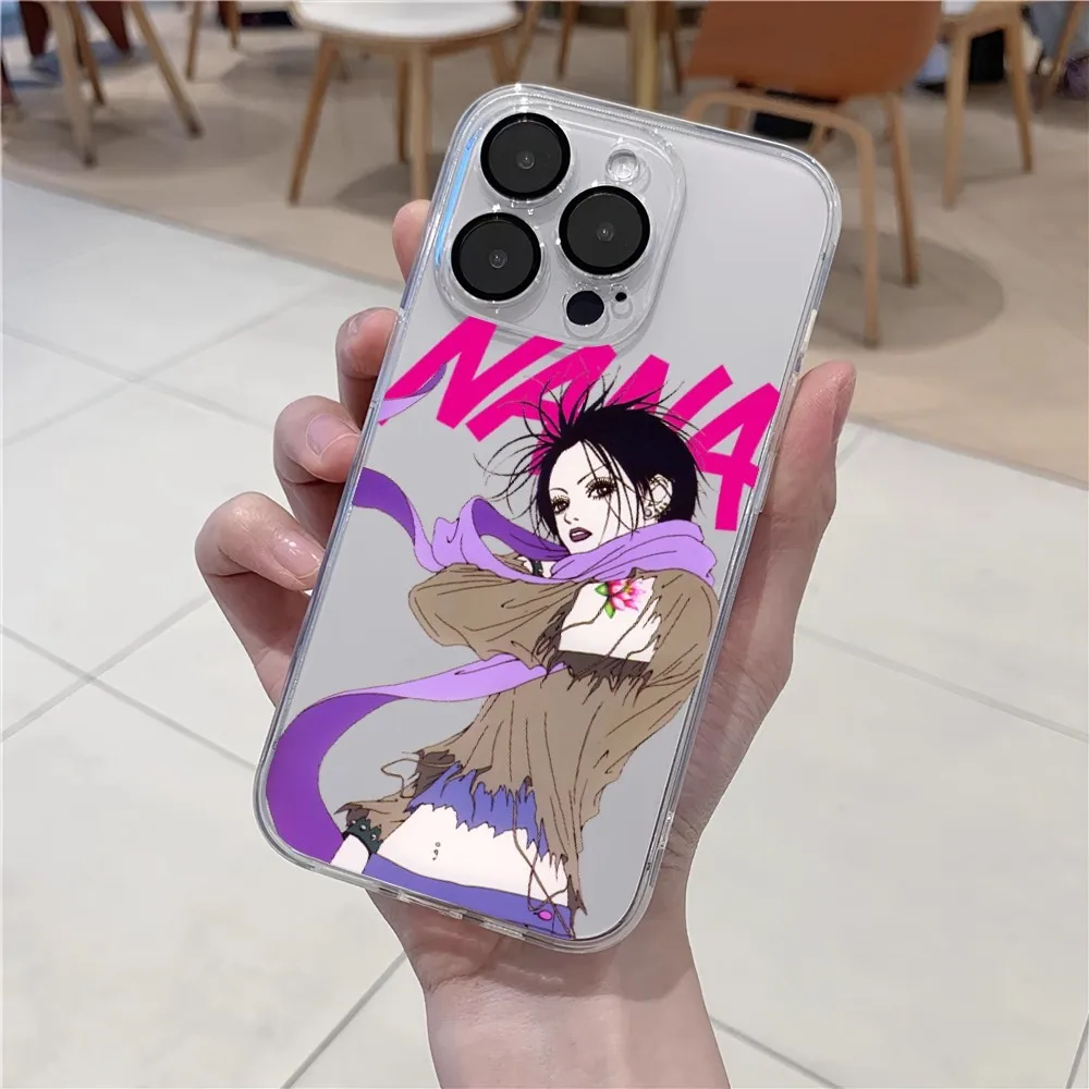 Cartoon NANA Phone Case Transparent For Samsung Galaxy S23 S22 Ultra Plus Note 20 Ultra10 Plus A71 70 A52