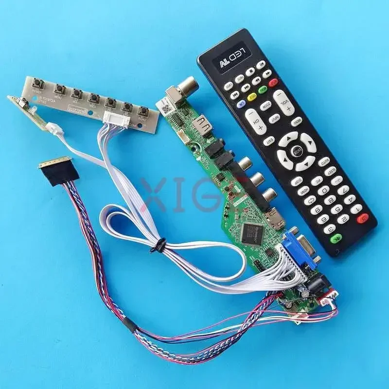 

For B140XW02 V1/V2 B140XW03 V0/V1 Driver Controller Board Analog TV Laptop Panel 1366x768 HDMI+VGA+AV+USB 40Pin LVDS 14" Kit DIY