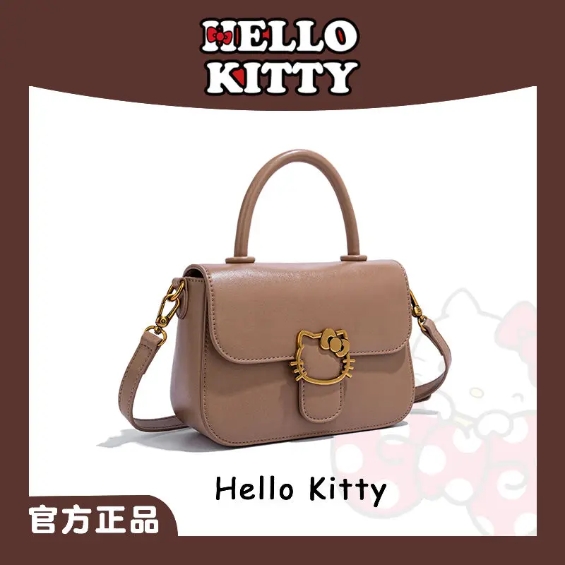 Kawaii Sanrio Hello Kitty Women's Bag Cartoon Commuting Popular Small Square Bag Versatile Women's One Shoulder Crossbody Bag