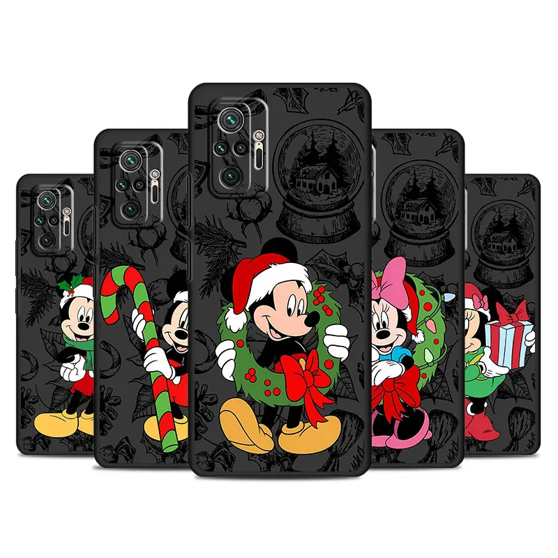 Merry Christmas Mickey Mouse phone case for Xiaomi Redmi note 12 11 pro 5g 9S 7 13c 13Pro funda coque celulares protective cases