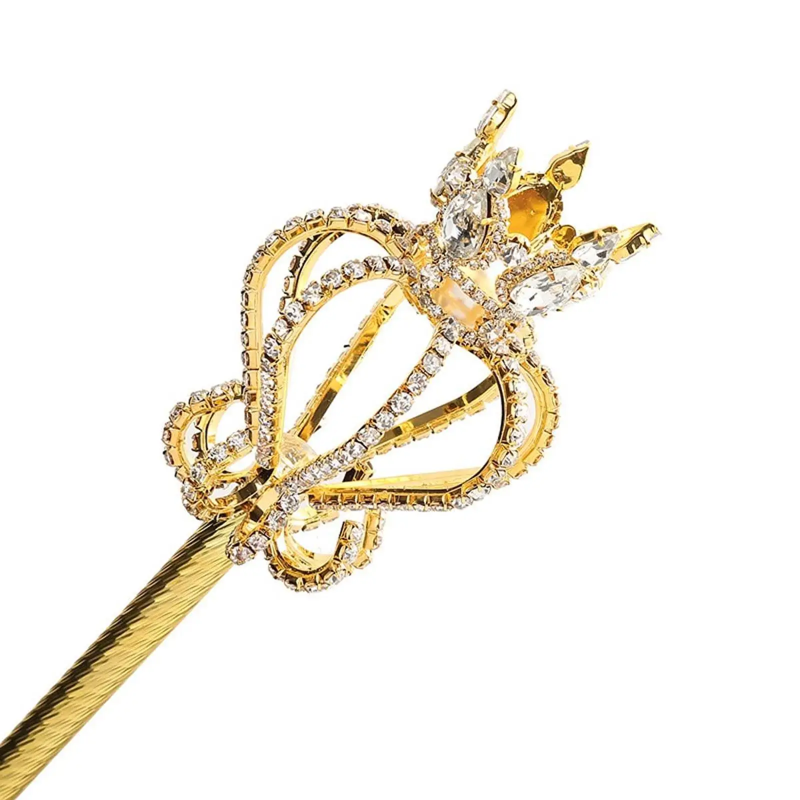 Cetro de diamantes de imitación, cetro de fiesta de hadas de princesa para fiesta de cumpleaños y Halloween
