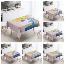 Home tablecloths dining decoration and rectangular table accessories waterproof cloth Anti-stain nordic boho morandi abstract