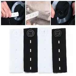 2/4/6PCS Unisex Waist Band Pant Extender Belt Tight Trousers Jeans Skirts Maternity Button Hooks Garment Accessories