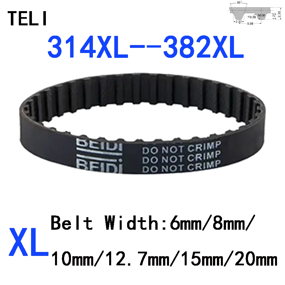 XL High Torque Rubber Timing Belt, Model314XL--382XL Timing Belt