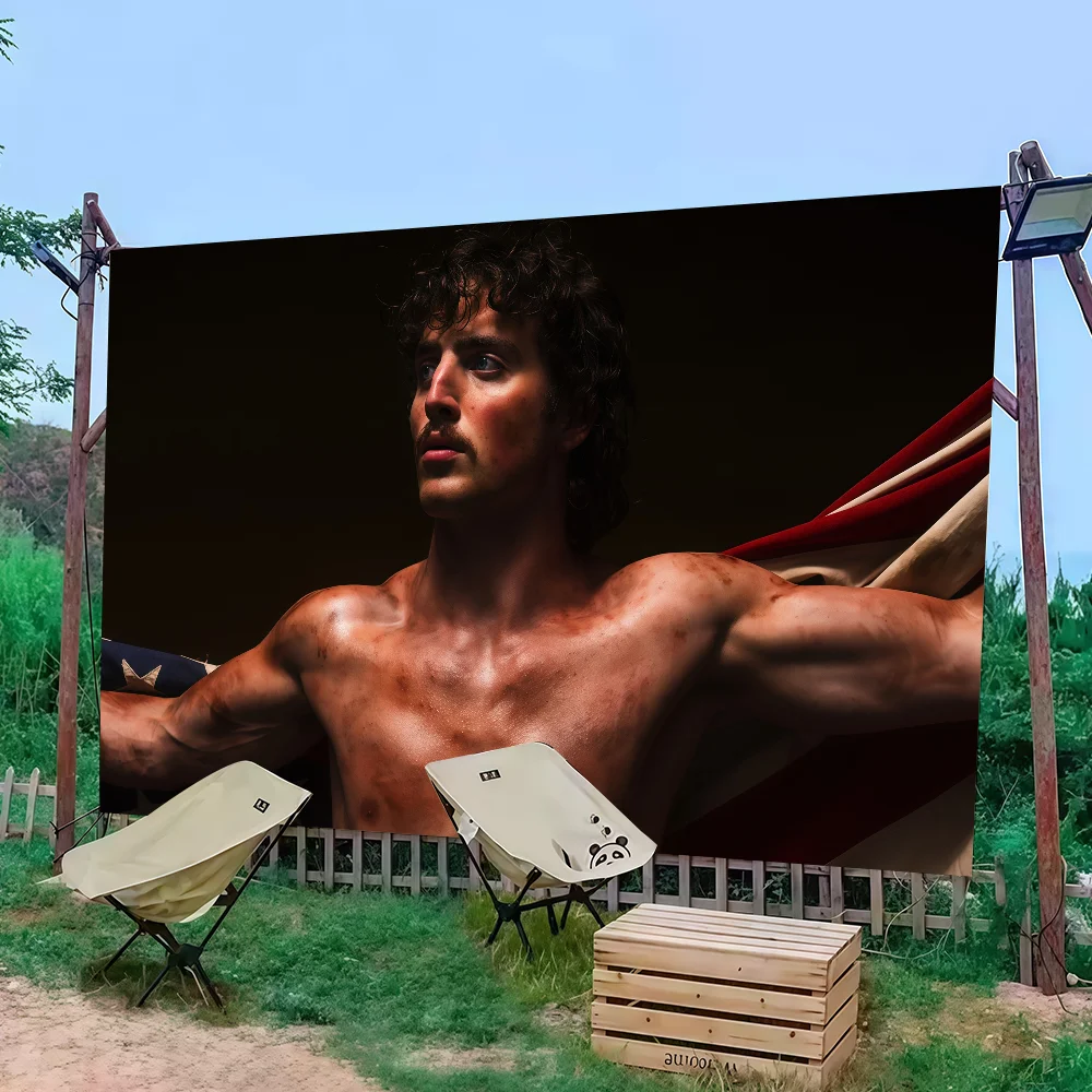 

B-Benson B-Boone American Heart Flag Decoration Outdoor Picnic Party Home Camping Party Art Hanging Banner