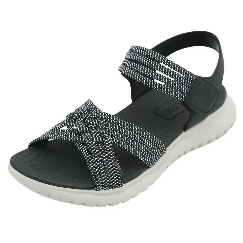 Sandali da donna estate Casual antiscivolo PU leggero Comfort elastico morbido MD Platform zeppe tacchi alti scarpe da spiaggia donna