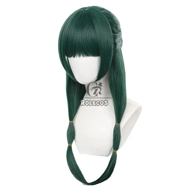 

AAA 2025 ROLECOS The Apothecary Diaries Косплей Парики MaoMao Хэллоуин 65 см Длинный прямой зеленый парик Термостойкий синтетический