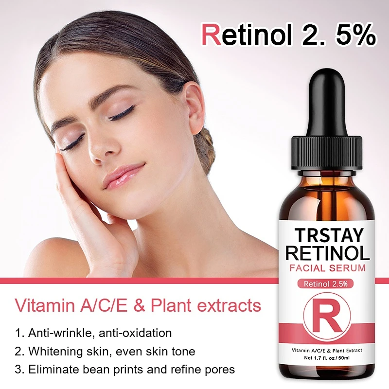 SDP  Retinol Face Serum 2.5% With Hyaluronic Acid Anti Wrinkle Whitening Moisturizing Brightening Retinol Essence Skin Care