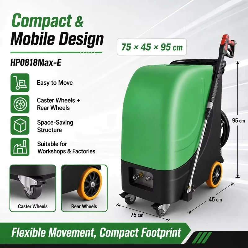 Professional Electric Heated Hot Water High Pressure Cleaner with Plastic Construction for Industrial Cleaning New