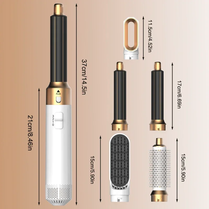 جديد 5 في 1 مجفف الشعر الطراز مكواة تجعيد الشعر فرشاة فرد الشعر للتجفيف السريع والتصفيف #5