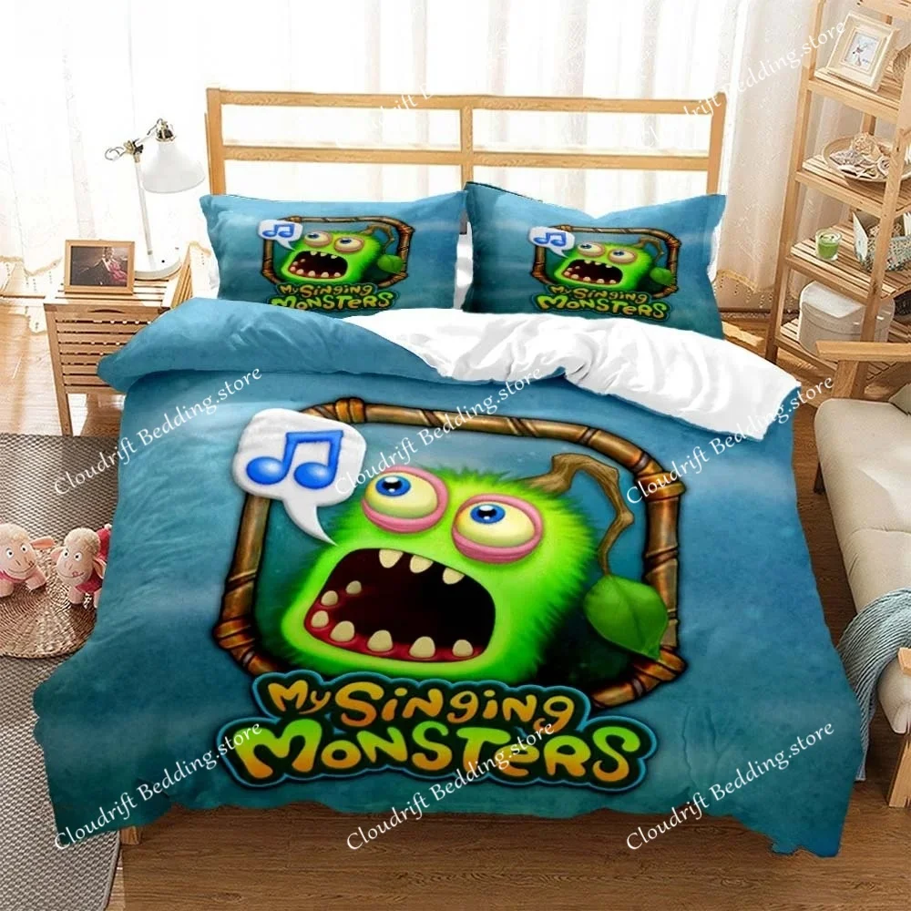 

Game My Singing Monsters Cartoon All Season Duvet Cover,Bedding set Soft Quilt Cover and Pillowcases Single_Double_Queen_King