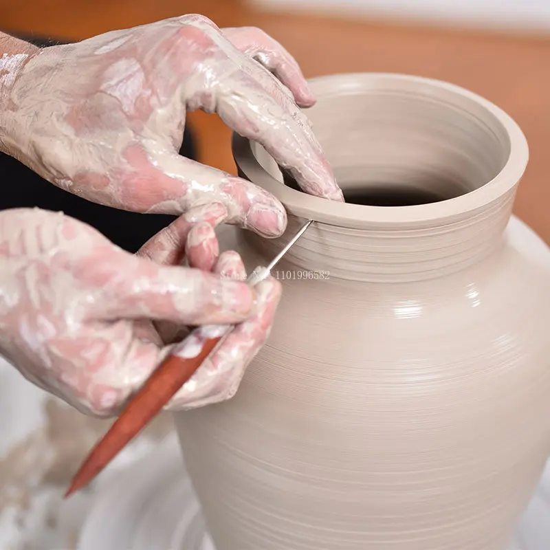 Narzędzia garncarskie 8-częściowy zestaw imitacja mahoniu naprawa błota skrobak aluminiowa igła DIY ceramiczne puste narzędzia do modelowania rzeźby