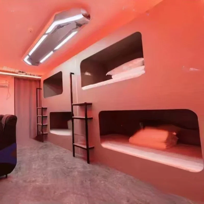 Bunk Space Capsule Capsule Bed Full Set Customized School Upper and Lower Bunk Youth Travel Staff Dormitory Double Layer