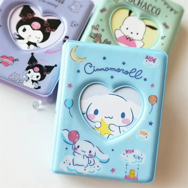 Sanrio Card Book Cinnamoroll Kuromi Hello Kitty Photo Album Card Protect Anime Cartoon Pochacco 3-Inch Mini Card Book Ornaments