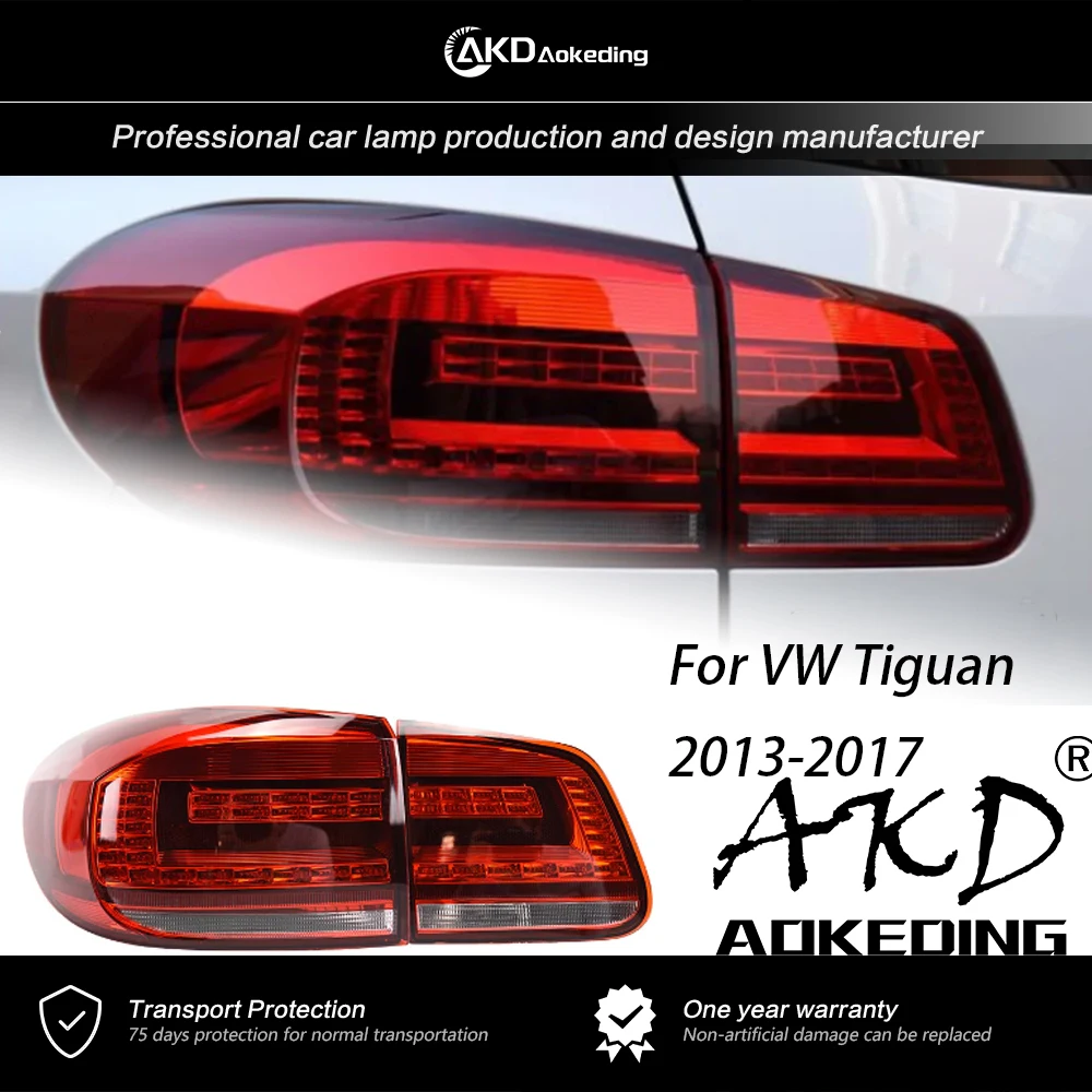 AKD Tail Lamp For  VW Tiguan LED Tail Lights 2013-2017 Tiguan Fog Lights Day Running Light DRL Tuning Cars Accessories