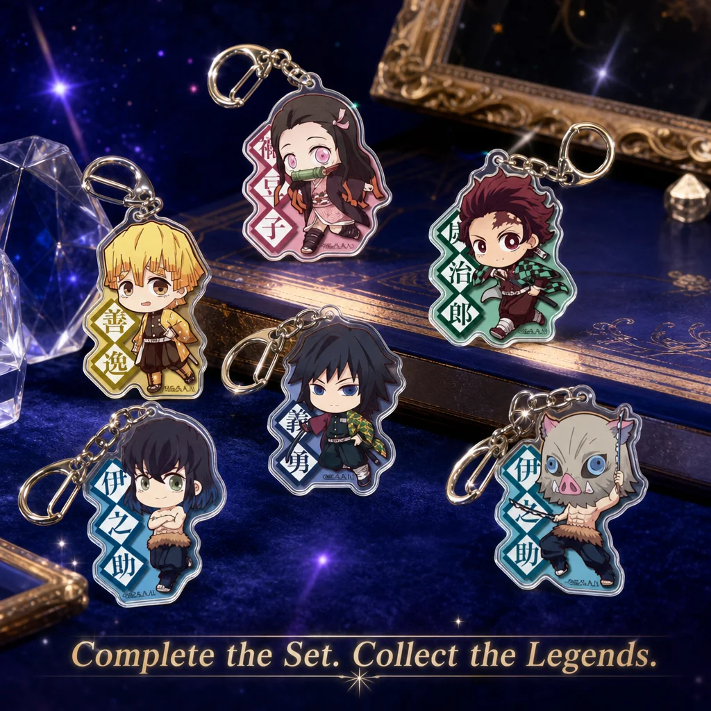 En stock: Llavero y colgante para mochila de anime, lindos y kawaii, de Demon Slayer Kimetsu no Yaiba, con personajes de Tanjiro, Nezuko y Zenitsu Agatsuma