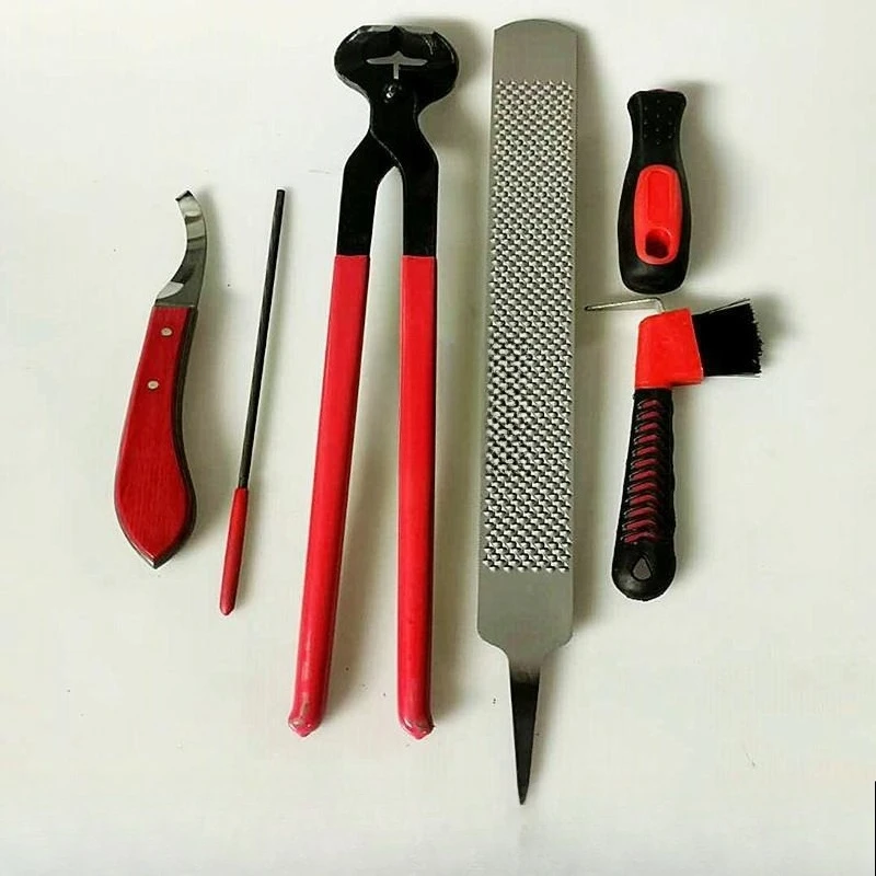Hoof trimming nail palm tool set, horseshoe knife, hoof trimming tool, horseshoe file, hoof clipper, nail clipper
