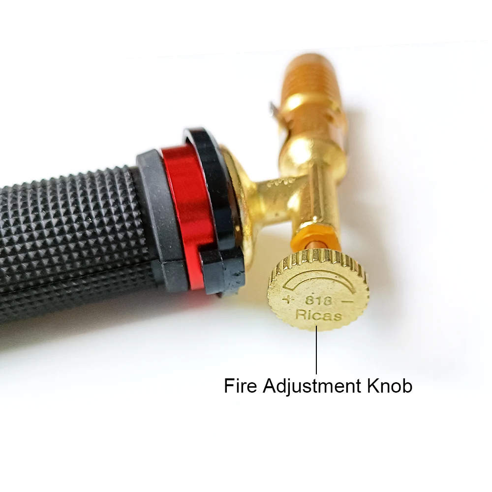 LPG Gas Torch Handle High Temperature Gold Silver Smelting Fire Torch Handheld Copper Aluminum Iron Welding Gun LPG Flamethrower