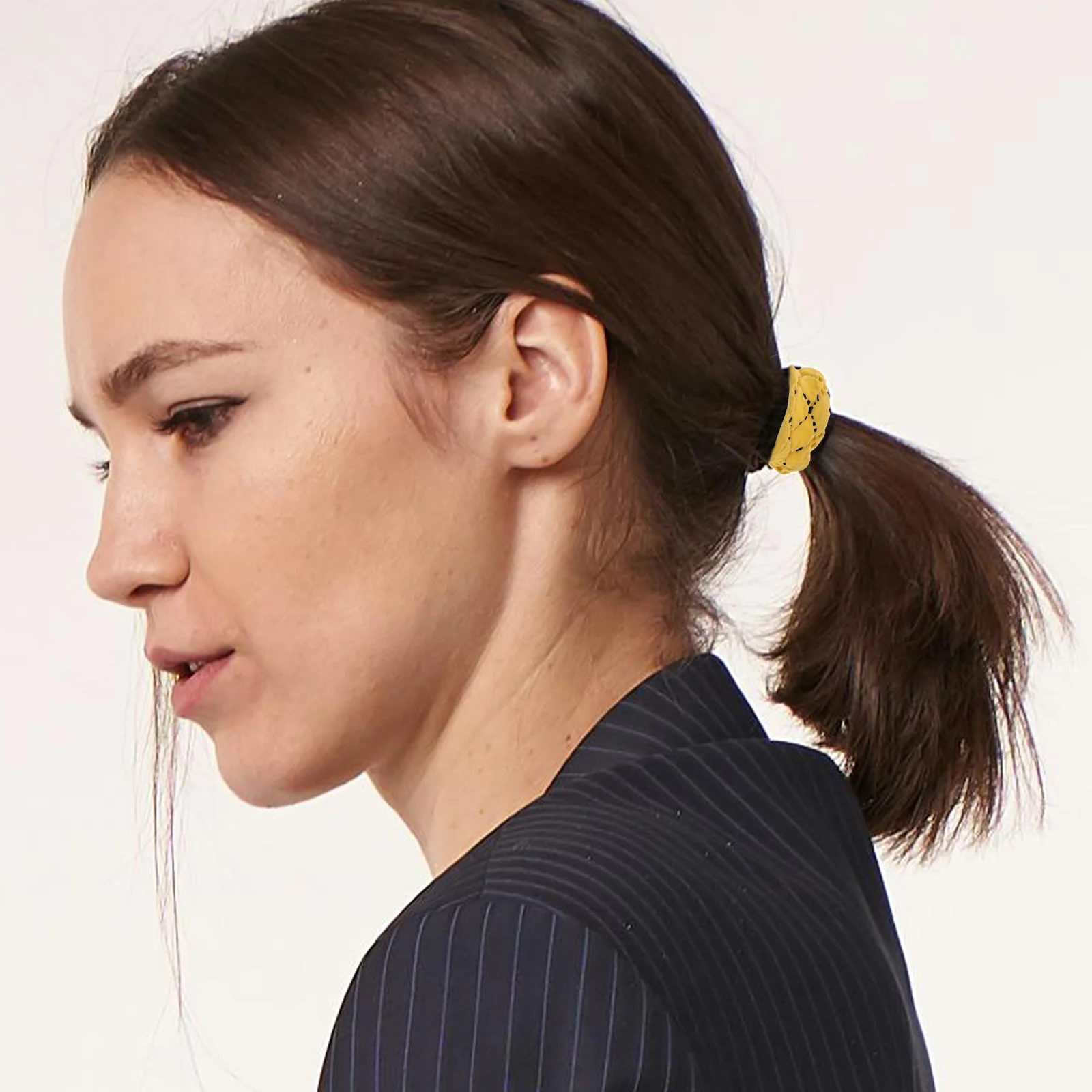 

4Sets High Elasticity No Damage Seamless Scrunchies Thick Hair Bands Women Men Sports Everyday Use Thick Hair Elastics