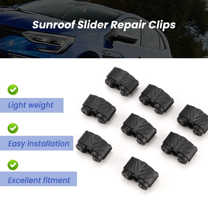 8Pcs Car Sunroof Slider Repair Clips for Renault Megane 3 918066133R 7701209744