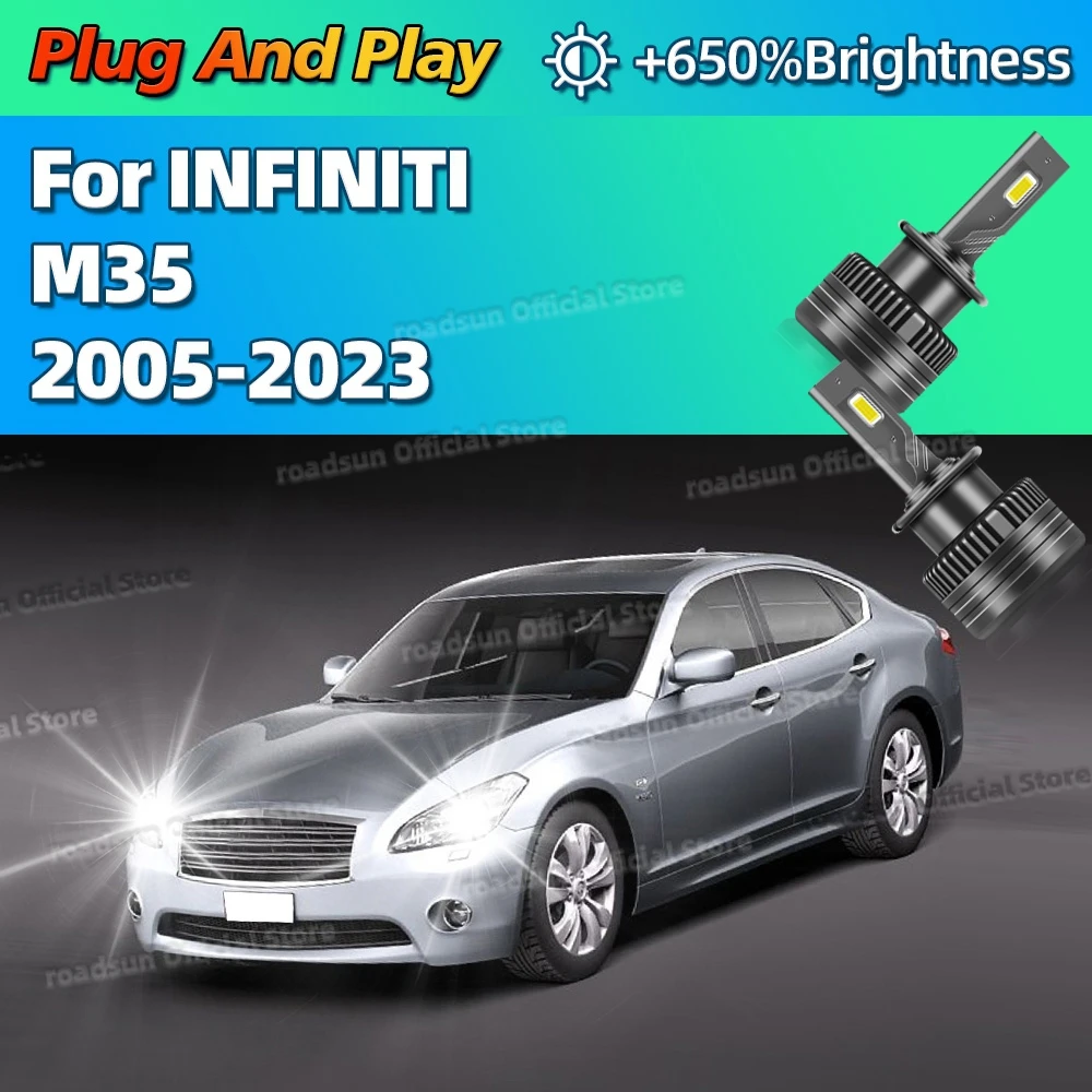 

30000LM D2S LED Headlight Bulb Canbus Lamps Auto LED Lights For INFINITI M35 2005-2023 2011 2012 2013 2014 2015 2016 2017