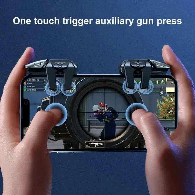 G21 Mobile Phone Game Trigger Gamepad Joystick 6-Finger Aim Shooting L1 R1 Key Button Game Fingertips For Pubg Game Controller