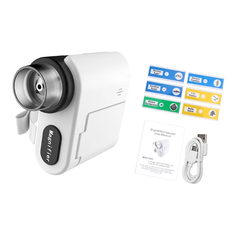 Microscopio Digital portátil bolsillo con pantalla 2 pulgadas para niños y adultos, vídeo electrónico, envío directo